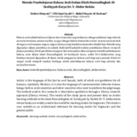 Metode Pembelajaran Bahasa Arab Dalam Kitab Durusullughah Al-‘Arabiyyah Karya Dr. V. Abdur Rahim.pdf