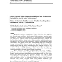 Hidden Curriculum Dalam Pembinaan Akhlak Peserta Didik Menurut Imam Badruddin Ibn Jama'ah Dalam Tadzkiratussami'.pdf