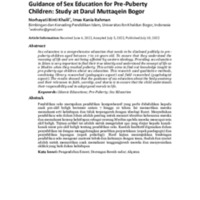 Guidance of Sex Education for Pre Puberty Children Study at Darul Muttaqein Bogor.pdf