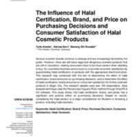The Influence of Halal Certification, Brand, and Price on Purchasing Decisions and Consumer Satisfaction of Halal Cosmetic Products.pdf