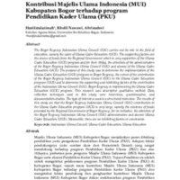 Id KONTRIBUSI MAJELIS ULAMA INDONESIA (MUI) KABUPATEN BOGOR TERHADAP PROGRAM PENDIDIKAN KADER ULAMA (PKU).pdf