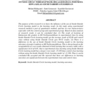 PENGARUH PENGGUNAAN MODEL PEMBELAJARAN INSIDE OUTSIDE CIRCLE TERHADAP HASIL BELAJAR BAHASA INDONESIA SISWA KELAS 4 DI MI TARBHIYATUSSHIBYAN.pdf