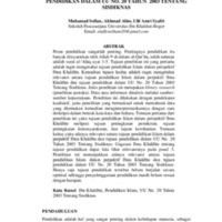 TUJUAN PENDIDIKAN ISLAM DALAM PERSPEKTIF IBNU KHALDŪN DAN RELEVANSINYA TERHADAP TUJUAN PENDIDIKAN DALAM UU NO. 20 TAHUN 2003 TENTANG SISDIKNAS.pdf