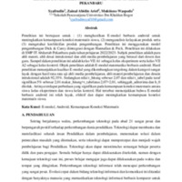 PENGEMBANGAN E-MODUL BERBASIS ANDROID UNTUK MENINGKATKAN KEMAMPUAN KONEKSI MATEMATIS SISWA SMP IT ABDURRAB PEKANBARU.pdf