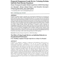 Pengaruh Penggunaan Google Review Terhadap Perilaku Individu Pada Kinerja Organisasi Studi kasus Penanganan Komplain Melalui Google Review di RSUD Kota Bogor.pdf