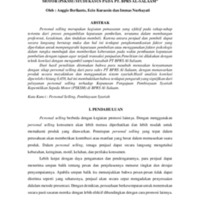 PENGARUH PELAYANAN PERSONAL SELLING TEHADAP KEPUTUSAN PENGAJUAN PEMBIAYAAN SYARIAH KEPEMILIKAN SEPEDA MOTOR (PSKSM) STUDI KASUS PADA PT. BPRS AL-SALAAM.pdf