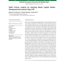 Multi Criteria Analysis for Selecting Sharia Capital Market Management Investment Using ANP.pdf