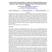 Analysis of the Financial Distress Approach to Financial Performance in Automotive and Component Companies Listed on the Indonesian Stock Exchange.pdf