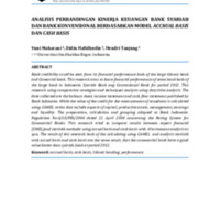 Analisis Perbandingan Kinerja Keuangan Bank Syariah dan Bank Konvensional Berdasarkan Model Accrual Basis dan cash Basis