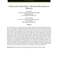 Political and Cultural Islam A Historical Phenomenon in Indonesia.pdf