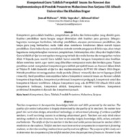 Kompetensi Guru Tahfizh Perspektif Imam An-Nawawi dan Implementasinya di Pondok Pesantren Mahasiswa Dan Sarjana Ulil Albaab Universitas Ibn Khaldun Bogor.pdf