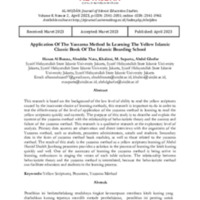 Application Of The Yassarna Method In Learning The Yellow Islamic Classic Book Of The Islamic Boarding School.pdf