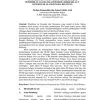 Efektifitas Model Pembelajaran Kooperatif Tipe Stad (Student Teams Achievement Divisions) Untuk Meningkatkan Motivasi Dan Hasil Belajar Pendidikan Agama Islam Peserta Didik ….pdf