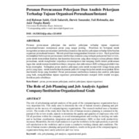 Peranan Perencanaan Pekerjaan dan Analisis Pekerjaan Terhadap Tujuan Organisasi Perusahaan Instansi.pdf