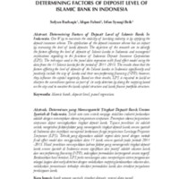Determining factors of Deposit level of Islamic bank in Indonesia.pdf