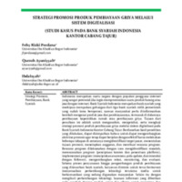 STRATEGI PROMOSI PRODUK PEMBIAYAAN GRIYA MELALUI SISTEM DIGITALISASI (STUDI KASUS PADA BANK SYARIAH INDONESIA KANTOR CABANG TAJUR).pdf
