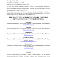The perception of parents toward inclusive education Case study in Indonesia.pdf