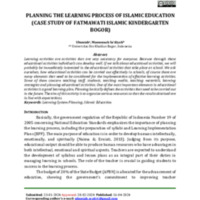 PLANNING THE LEARNING PROCESS OF ISLAMIC EDUCATION (CASE STUDY OF FATMAWATI ISLAMIC KINDERGARTEN BOGOR).pdf