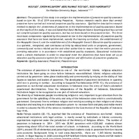 QUALITY ASSURANCE OF DARUL MUTTAQIEN PESANTREN AS AN IMPLEMENTATION OF PESANTREN LAW NUMBER 18 OF 2019 CONCERNING PESANTREN.pdf