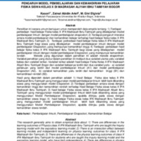 Pengaruh Model Pembelajaran Dan Kemandirian Pelajaran Fisika Siswa Kelas X Di Madrasah Aliyah Ibnu Taimiyah Bogor.pdf