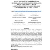 EFFECTIVENESS OF E-LEARNING IN TEACHING ISLAMIC CHEMISTRY BUILDING AN ISLAMIC SOCIETY WITH COMPREHENSIVE UNDERSTANDING OF CHEMISTRY AND ISLAMIC VALUES.pdf