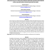 ANALISIS VALUE AT RISK (VAR) DENGAN METODE HISTORIS DAN MONTE CARLO DALAM HARGA SAHAM SUB SEKTOR BANK.pdf