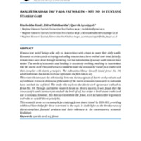 Analisis Kaidah Urf Pada Fatwa DSN–MUI No 54 Tentang Syariah Card