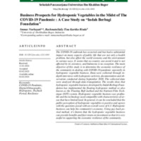 Business Prospects for Hydroponic Vegetables in the Midst of The COVID-19 Pandemic A Case Study on Indah Berbagi Foundation.pdf