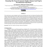 Measuring The Trust of Corporate Waqifs to Donate Cash Waqf to The Indonesian Waqf Board.pdf