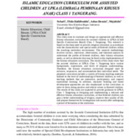 Islamic Education Curriculum For Assisted Children At Lpka (Special Children's Development Institute) Class 1 Tangerang..pdf