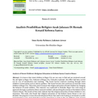 Analisis Pendidikan Religius Anak Jalanan Di Rumah Kreatif Keboen Sastra.pdf