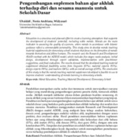Pengembangan suplemen bahan ajar akhlak terhadap diri dan sesama manusia untuk Sekolah Dasar.pdf