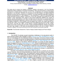 Final Semester Assessment (PAS) in The Covid-19 Era Based on the Integrity of Teachers, Students, and Parents.pdf