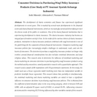 The Influence of Emotional Marketing and Sharia Marketing on Consumer Decisions in Purchasing Waqf Policy Insurance Products (Case Study at PT Asuransi Syariah Keluarga Indonesia).pdf