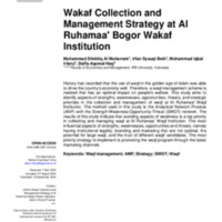 Wakaf Collection and Management Strategy at Al Ruhamaa'Bogor Wakaf Institution.pdf