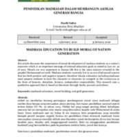 Pendidikan Madrasah Membangun Akhlak Generasi Bangsa.pdf