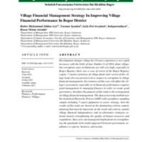 Village Financial Management Strategy in Improving Village Financial Performance in Bogor District.pdf