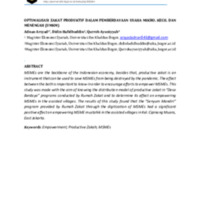 OPTIMALISASI ZAKAT PRODUKTIF DALAM PEMBERDAYAAN USAHA MIKRO KECIL MENENGAH.pdf