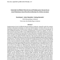 Implementasi Model Tematik Dalam Pembelajaran Agama Islam Pada Pendidikan Anak Usia Dini Di Raudhatul Athfal Al-Jihad.pdf