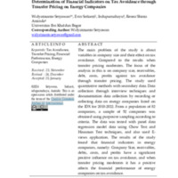 Determination of Financial Indicators on Tax Avoidance through Transfer Pricing on Energy Companies.pdf