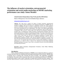 The influence of market orientation, entrepreneurial orientation and social media marketing on MSME marketing performance case study Ismea Member.pdf
