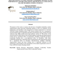 The Relevance of Prophetic Leadership, Santri Organizational Culture and Basic Leadership Training to the Performance and Organizational Discipline of Al-Umm Aswaja Islamic ….pdf