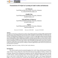 Transmission of Al-Qur'an Learning in Saudi Arabia and Indonesia.pdf