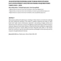 ANALISIS EFISIENSI KINERJA BANK SYARIAH MENGGUNAKAN DATA ENVELOPMENT DAN SHARIA MAQOSID INDEX TAHUN 2018-2020.pdf