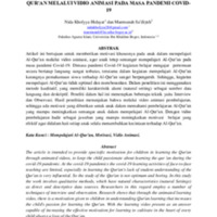Upaya meningkatkan motivasi anak mempelajari Al-Qur’an melalui vidio animasi pada masa pandemi COVID-19.pdf