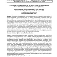 UPAYA BIMBINGAN KARIR UNTUK MENINGKATKAN KESIAPAN KARIR PADA SISWA KELAS IX DI MTS AR-ROZAAQ BOGOR.pdf