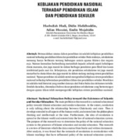 Kebijakan pendidikan nasional terhadap pendidikan Islam dan pendidikan sekuler.pdf
