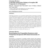 Literature Review Leadership and Decision-Making to Strengthen HR Competency in AI Emergence.pdf