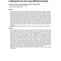 Pengembangan metode pembelajaran kreativitas pembelajaran iman dan taqwa (IMTAQ) untuk Anak Berkebutuhan Khusus (ABK).pdf