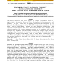 Pengaruh Current Ratio Debt To Equity Ratio Earning Per Share Dan Price Earning Ratio Terhadap Harga Saham.pdf